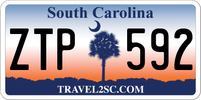 SC license plate ZTP592