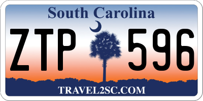 SC license plate ZTP596