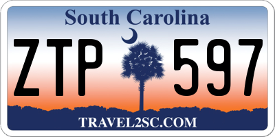 SC license plate ZTP597