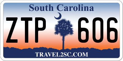 SC license plate ZTP606