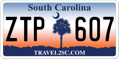 SC license plate ZTP607