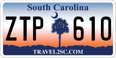SC license plate ZTP610