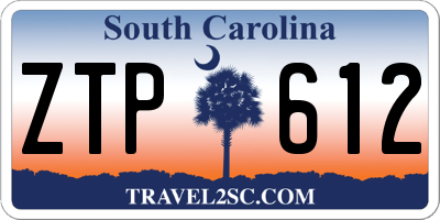 SC license plate ZTP612