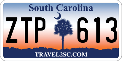 SC license plate ZTP613
