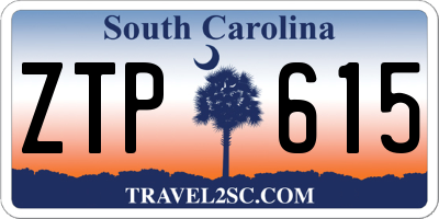 SC license plate ZTP615