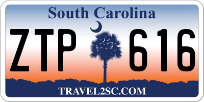 SC license plate ZTP616