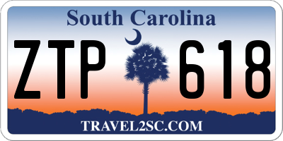 SC license plate ZTP618