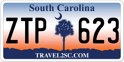 SC license plate ZTP623