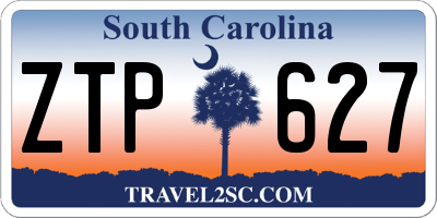 SC license plate ZTP627