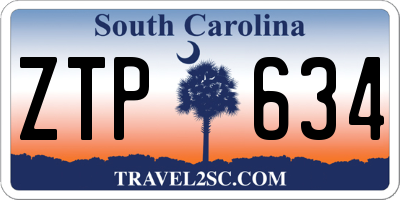 SC license plate ZTP634