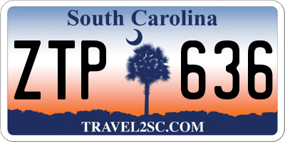 SC license plate ZTP636