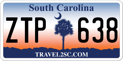 SC license plate ZTP638