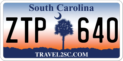 SC license plate ZTP640