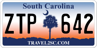 SC license plate ZTP642