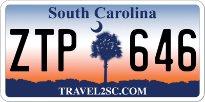 SC license plate ZTP646