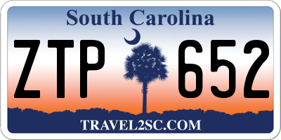 SC license plate ZTP652