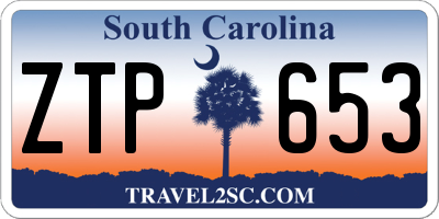 SC license plate ZTP653