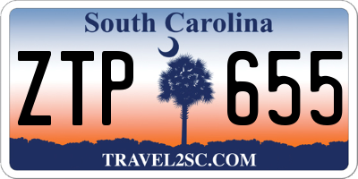 SC license plate ZTP655
