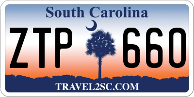 SC license plate ZTP660
