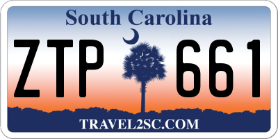 SC license plate ZTP661