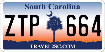 SC license plate ZTP664