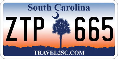 SC license plate ZTP665