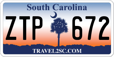 SC license plate ZTP672