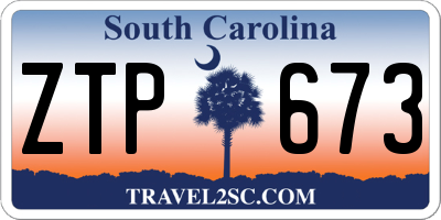 SC license plate ZTP673