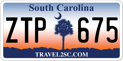 SC license plate ZTP675