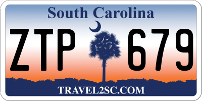 SC license plate ZTP679