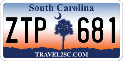 SC license plate ZTP681