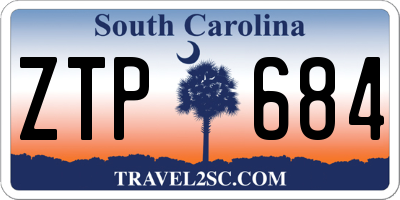 SC license plate ZTP684