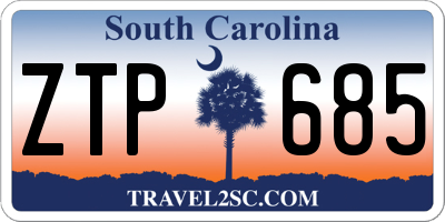 SC license plate ZTP685