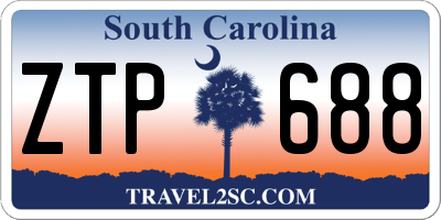 SC license plate ZTP688