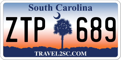 SC license plate ZTP689