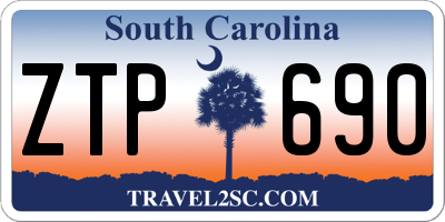 SC license plate ZTP690