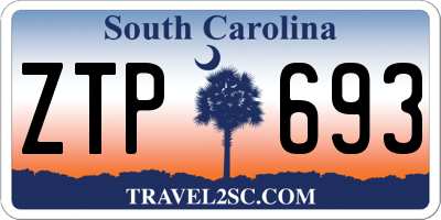 SC license plate ZTP693