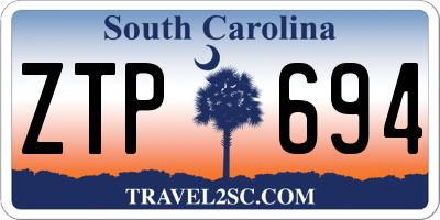 SC license plate ZTP694