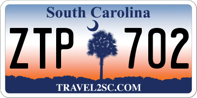 SC license plate ZTP702