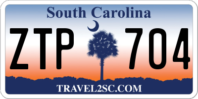 SC license plate ZTP704