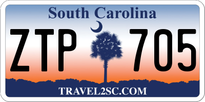 SC license plate ZTP705