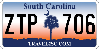SC license plate ZTP706
