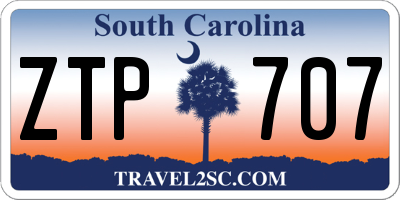 SC license plate ZTP707