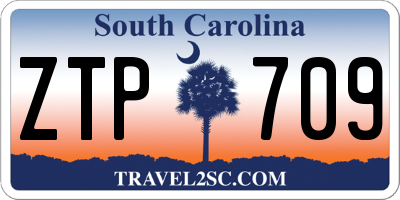 SC license plate ZTP709