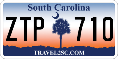 SC license plate ZTP710