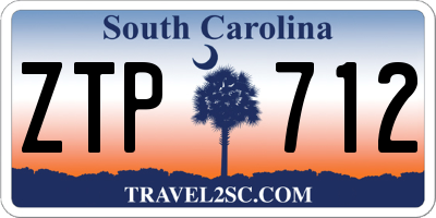 SC license plate ZTP712