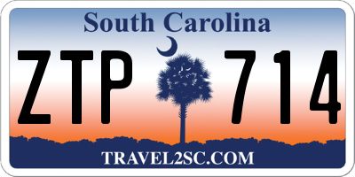SC license plate ZTP714