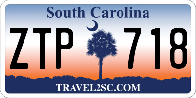 SC license plate ZTP718