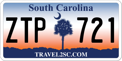 SC license plate ZTP721