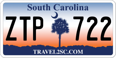 SC license plate ZTP722